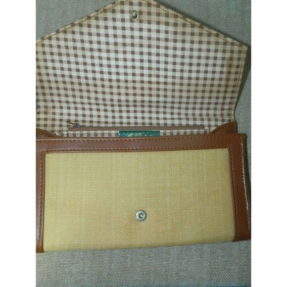 Vintage Mr. Ralph Clutch Purse Brown Straw Made In British Hong Kong - Picture 4 of 6